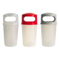 CCS-B45LT(PTB)  :  	ถังขยะใสทรงกลม ความจุ 45 ลิตร พร้อมที่เขี่ยบุหรี่