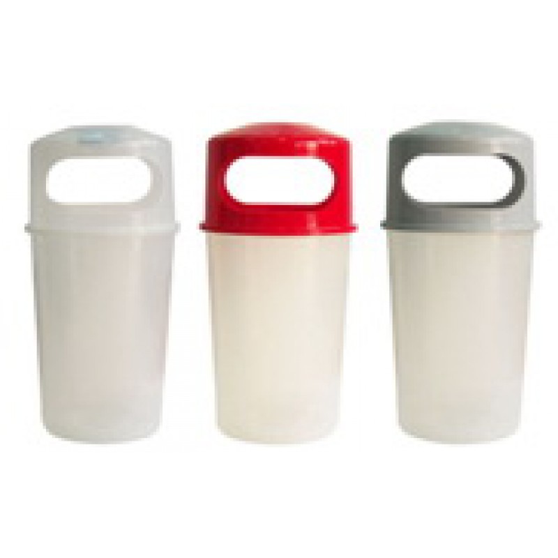 CCS-B45LT(PTB)  :  	ถังขยะใสทรงกลม ความจุ 45 ลิตร พร้อมที่เขี่ยบุหรี่