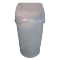 CCS-B45LT(PTS) :  ถังขยะใสทรงเหลี่ยม ความจุ 45 ลิตร ฝาแกว่ง